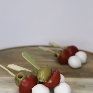 Mozzarella, Tomato & Olive Skewer
