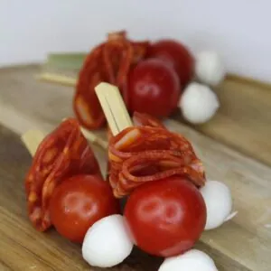 Chorizo, Mozzarella & Cherry Tomato Skewer