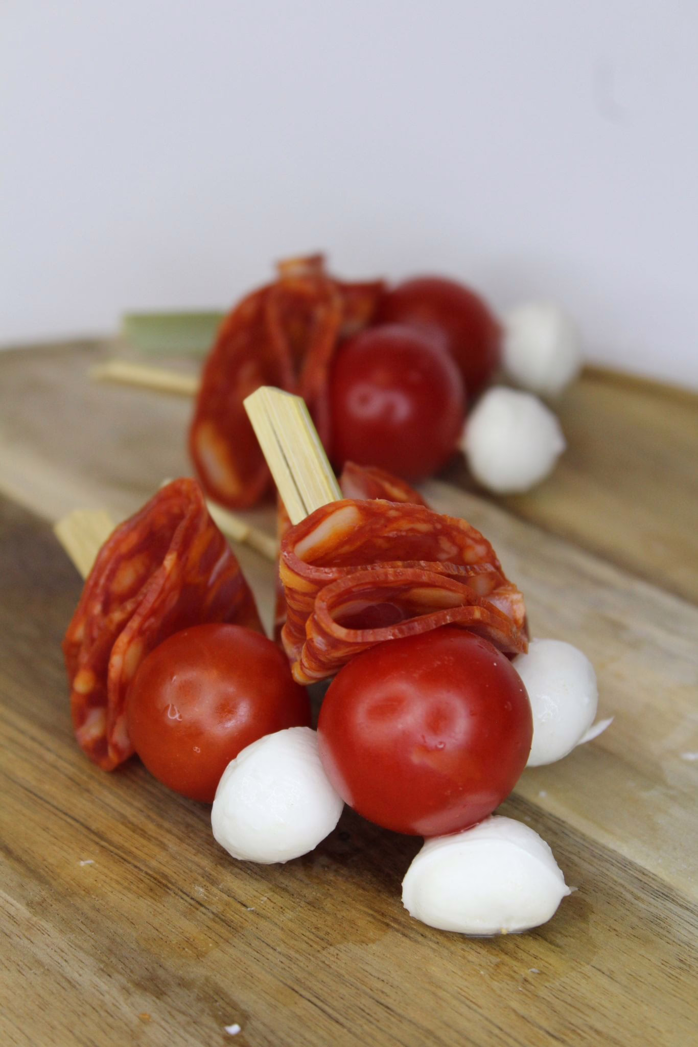 Chorizo, Mozzarella & Cherry Tomato Skewer
