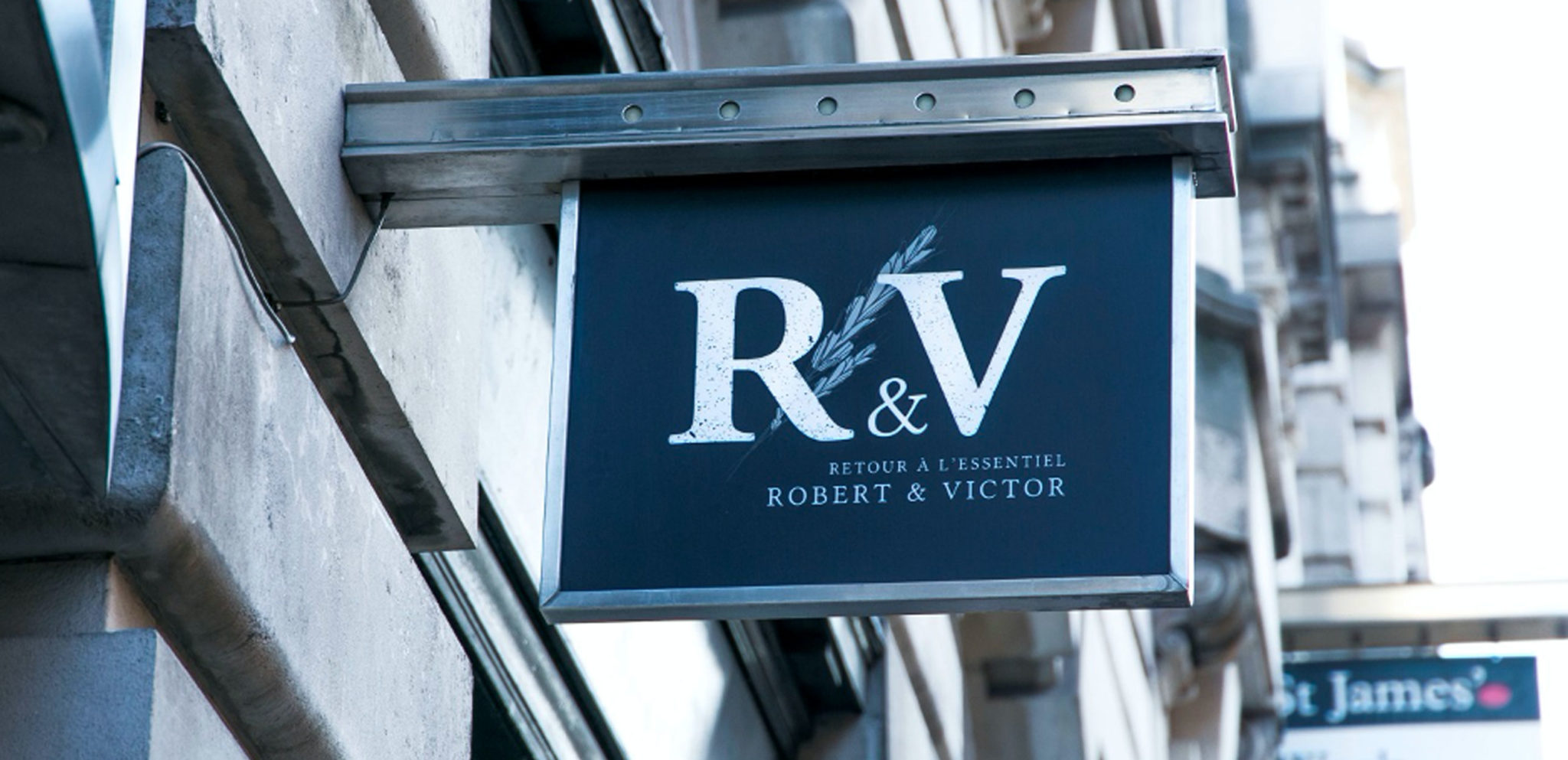 Robert and Victor logo for corporate catering