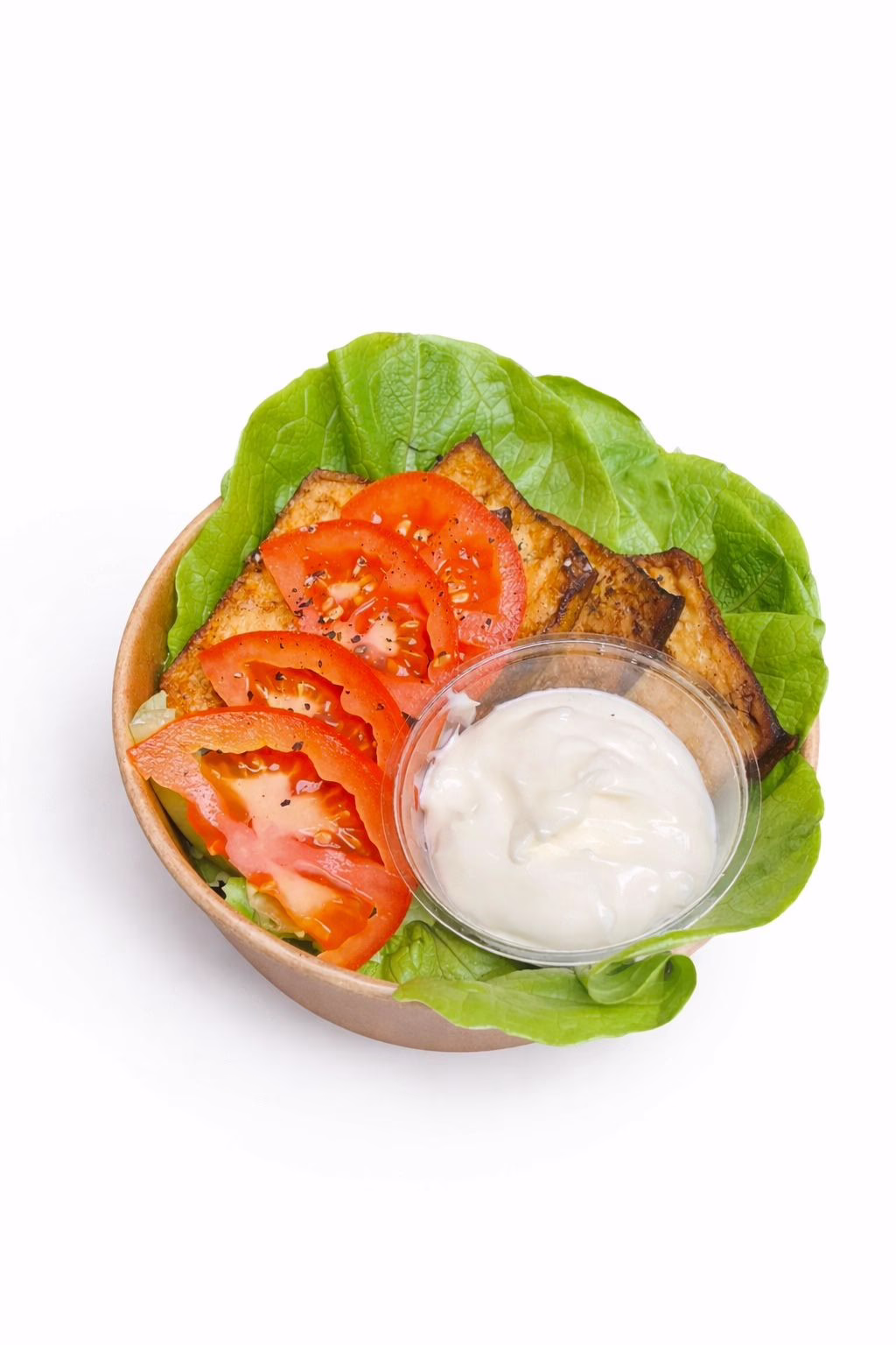 TLT Salad (Tofu, Lettuce, Tomato)