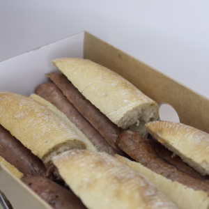 Hot Breakfast Ciabattas - Vegan Sausage