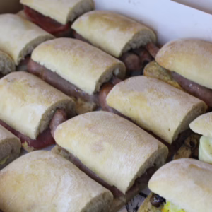 Hot Breakfast Ciabattas - Bacon/ Sausage